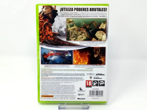 Otro detalle del juego Prototype 2 (ESP) (Cubre Cartón) para XBOX 360