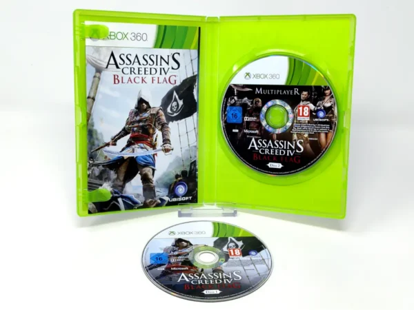 Interior del juego Assassin’s Creed IV: Black Flag (ESP) para XBOX 360 con disco y manual