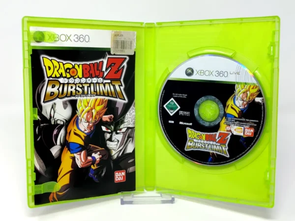 Interior del juego Dragon Ball Z: Burst Limit (ESP) (Rebajado) para XBOX 360 con disco y manual