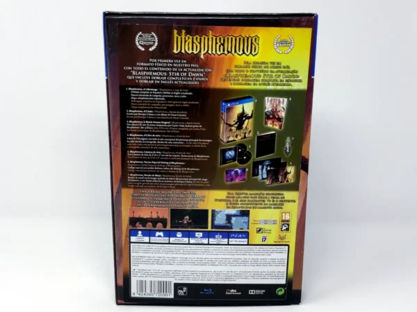 Lateral de la caja de Blasphemous (Edición Coleccionista) (ESP) (Precintado) para PlayStation 4