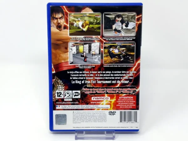 Parte trasera de Tekken 5 (FRA) para PlayStation 2, edición PAL Francia