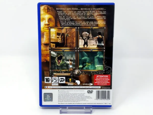 Parte trasera de Lara Croft Tomb Raider: Anniversary (FRA) para PlayStation 2, edición PAL Francia