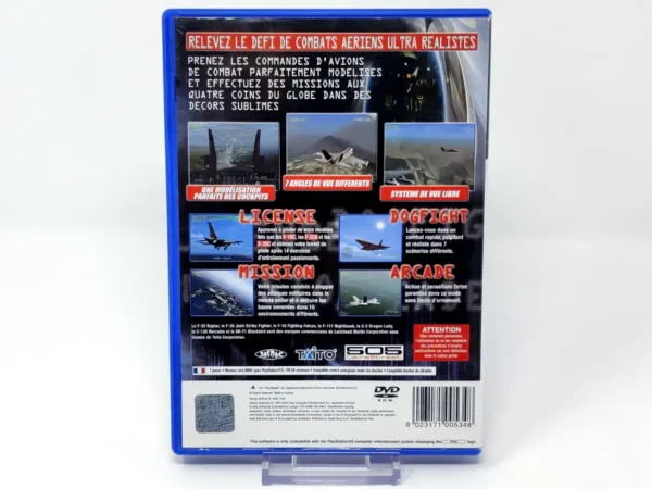 Parte trasera de Energy Airforce (FRA) para PlayStation 2, edición PAL Francia