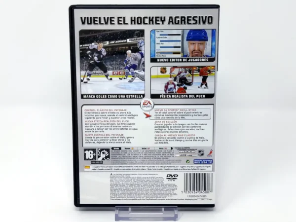 Lateral de la caja de NHL 06 (ESP) (Rebajado) para PlayStation 2