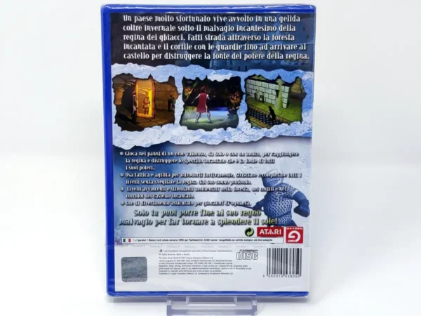 Parte trasera de The Snow Queen Quest (ITA) (Precintado) para PlayStation 2, edición PAL Italia