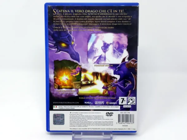 Parte trasera de The Legend of Spyro: A New Beginning (ITA) para PlayStation 2, edición PAL Italia