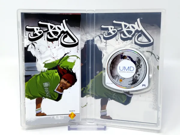 Interior del juego B-Boy (ESP) para PSP con disco y manual