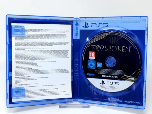 Interior del juego Forspoken (ESP) (Rebajado) para PlayStation 5 con disco y manual