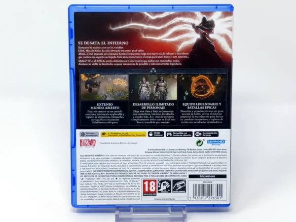 Parte trasera de Diablo IV (ESP) para PlayStation 5, edición PAL España