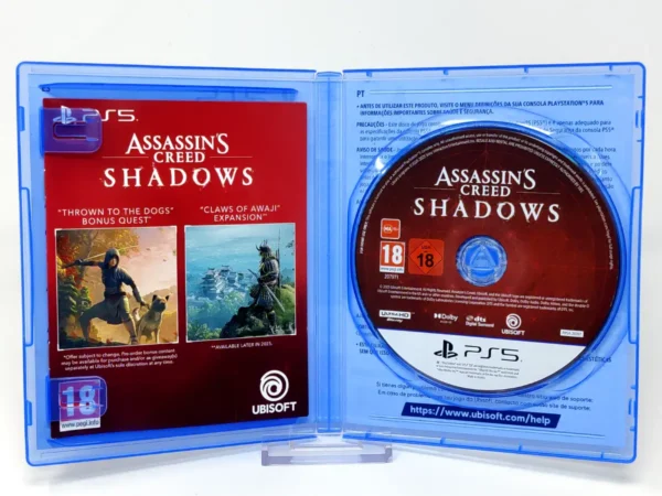Interior del juego Assassin's Creed Shadows (Limited Edition) (ESP) para PlayStation 5 con disco y manual