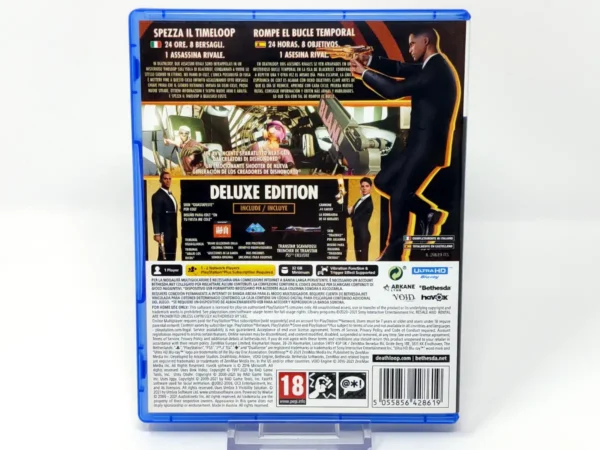 Parte trasera de Deathloop (Edición Deluxe) (ESP) para PlayStation 5, edición PAL España