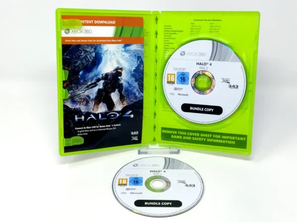 Interior del juego Halo 4 (UK) (Promo) para XBOX 360 con disco y manual