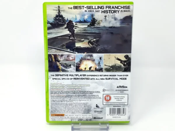 Parte trasera de Call of Duty: Modern Warfare 3 (UK) para XBOX 360, edición PAL UK