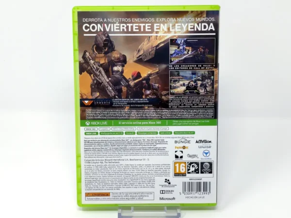 Parte trasera de Destiny (ESP) (v2) para XBOX 360, edición PAL España