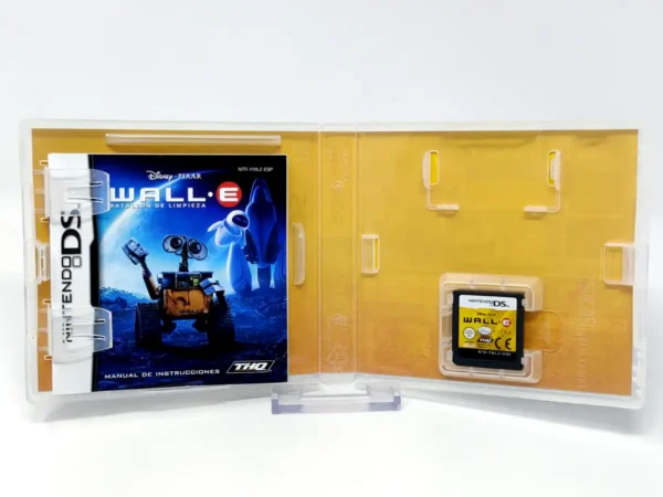 Interior del juego Disney/Pixar WALL-E: Batallón de Limpieza (ESP) para Nintendo DS con disco y manual