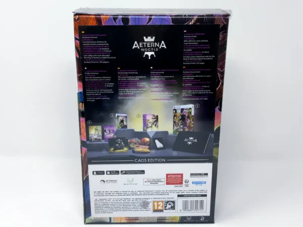 Interior del juego Aeterna Noctis (Caos Edition) (ESP) (Precintado) para PlayStation 5 con disco y manual