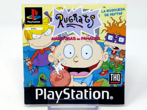 Lateral de la caja de Rugrats: Aventuras en Pañales (ESP) para PlayStation 1