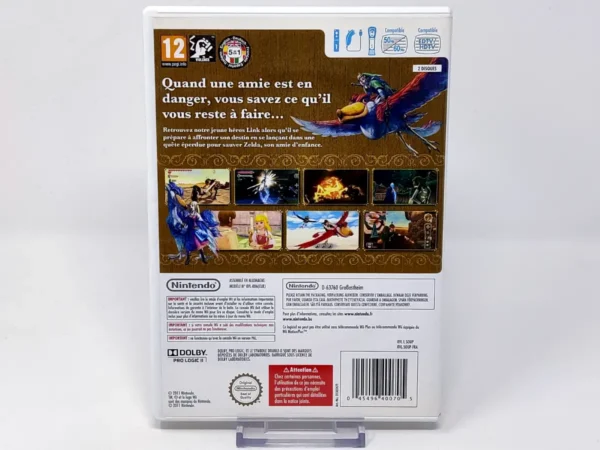 Parte trasera de The Legend of Zelda: Skyward Sword (FRA) para Nintendo Wii, edición PAL Francia