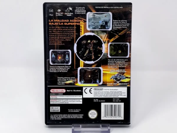 Interior del juego Metroid Prime (ESP) (Rebajado) para GameCube con disco y manual