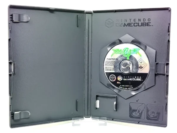 Interior del juego Soulcalibur II (ESP) (Rebajado) para GameCube con disco y manual