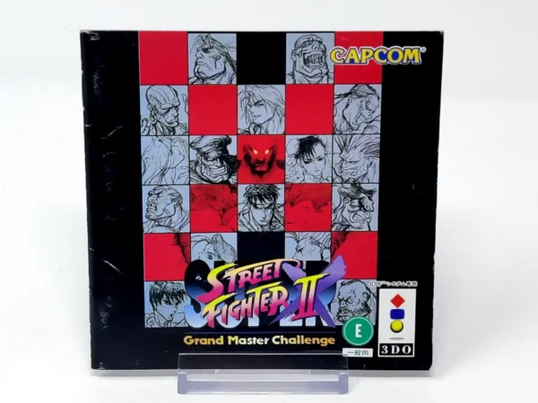 Interior del juego Super Street Fighter II X: Grand Master Challenge (JAP) para 3DO con disco y manual