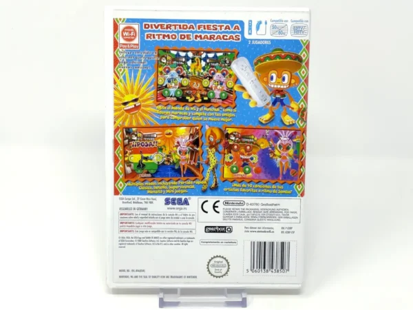 Parte trasera de Samba De Amigo (ESP) para Nintendo Wii, edición PAL España
