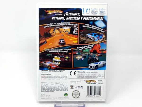 Parte trasera de Hot Wheels: Beat That! (ESP) para Nintendo Wii, edición PAL España