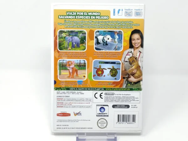 Parte trasera de My Eco Planet Veterinarios al Rescate (ESP) para Nintendo Wii, edición PAL España