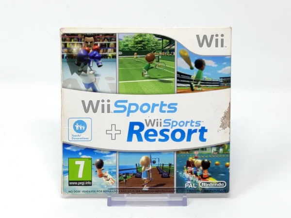 Portada de Wii Sports + Wii Sports Resort (ESP) (Cartoncillo) para Nintendo Wii, edición PAL España, de segunda mano