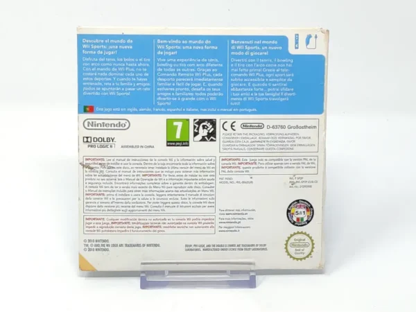 Parte trasera de Wii Sports + Wii Sports Resort (ESP) (Cartoncillo) para Nintendo Wii, edición PAL España