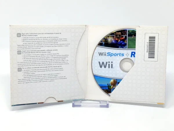 Interior del juego Wii Sports + Wii Sports Resort (ESP) (Cartoncillo) para Nintendo Wii con disco y manual
