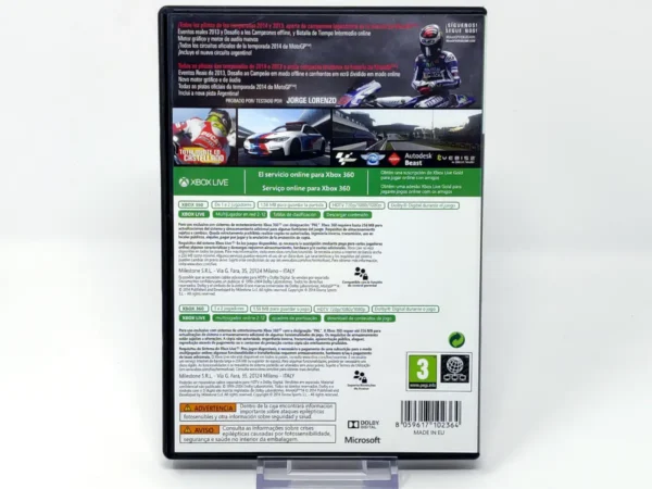 Parte trasera de MotoGP 14 (ESP) (Rebajado) para XBOX 360, edición PAL España