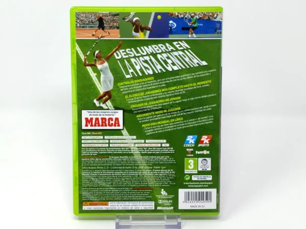 Parte trasera de Top Spin 4 (ESP) para XBOX 360, edición PAL España
