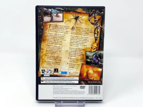 Parte trasera de Black Buccaneer (ESP) (v2) para PlayStation 2, edición PAL España