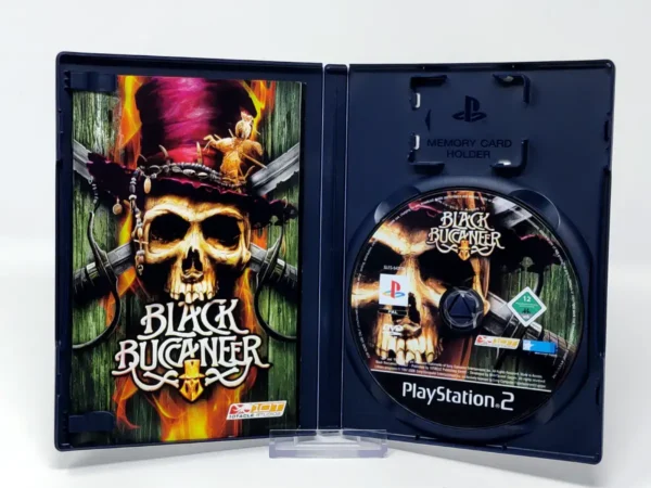 Interior del juego Black Buccaneer (ESP) (v2) para PlayStation 2 con disco y manual