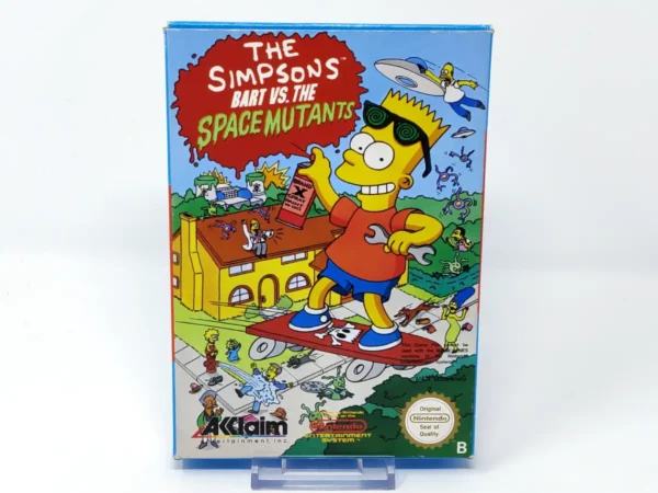 Portada de The Simpsons: Bart vs. the Space Mutants (ESP) para NES, edición PAL España, de segunda mano