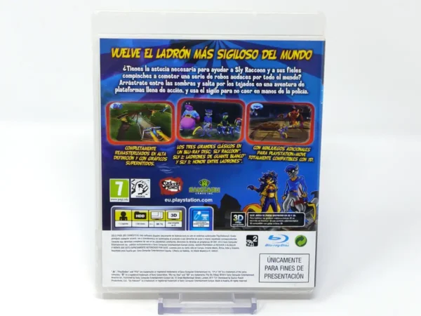 Parte trasera de The Sly Trilogy (ESP) (Promo) para PlayStation 3, edición PAL España